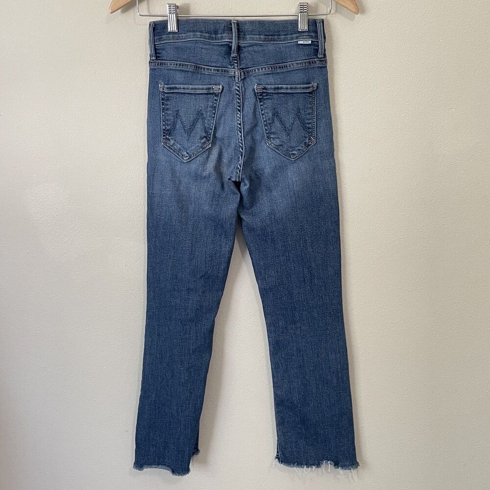 Mother Insider Crop Step Fray Girl Crush Denim Blue Jeans Women’s 25 *FLAWED - Picture 10 of 15